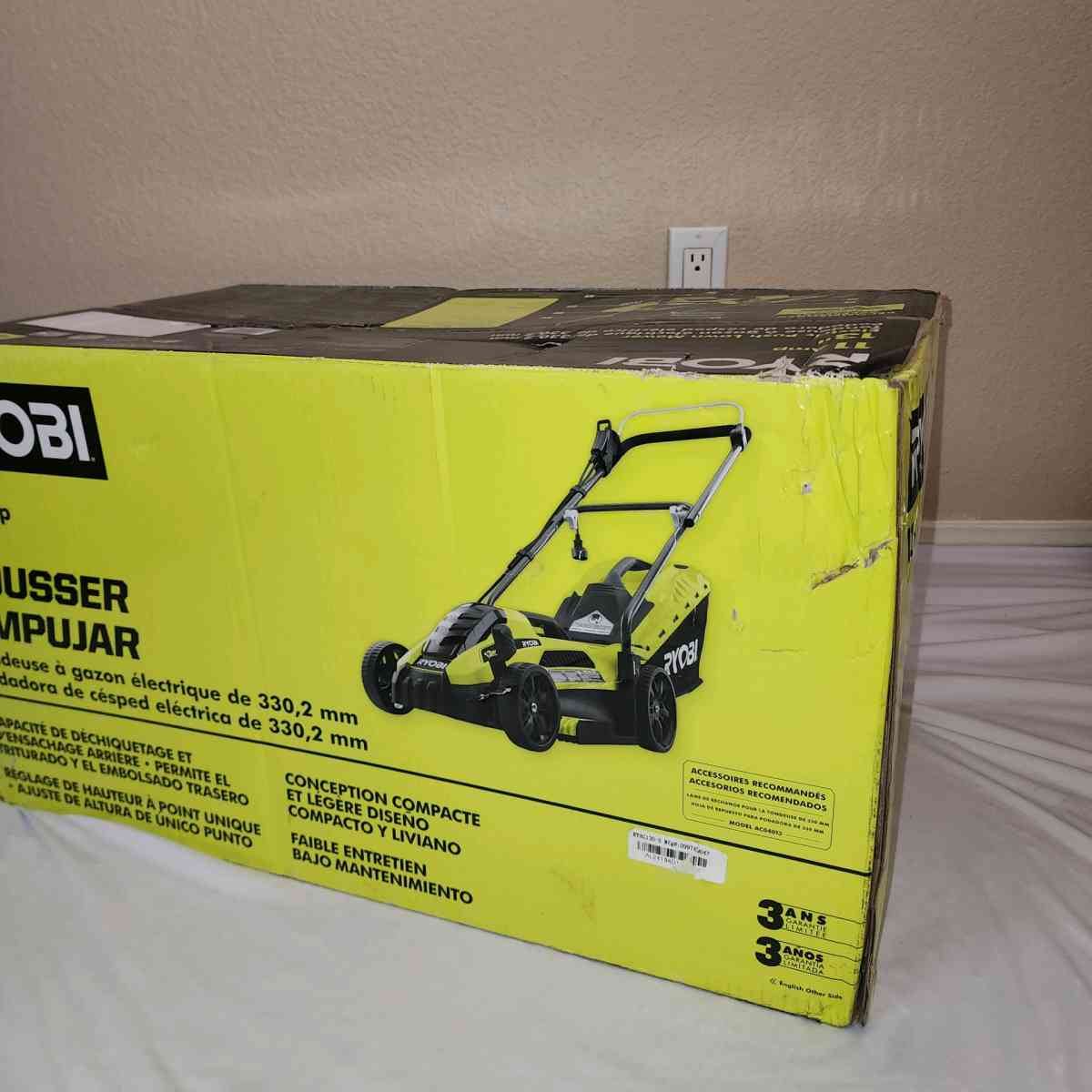 RYOBI 13 IN 11 AMP CORDER ELECTRIC WALK BEHIND PUSH LAWN