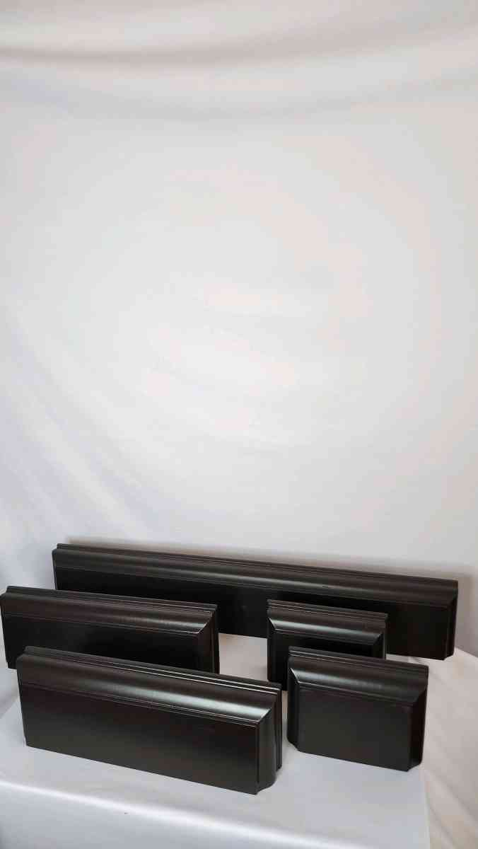 16 IN X 4 IN X 175 IN BROWN WALL MOUNTING SHELVES SET OF 5