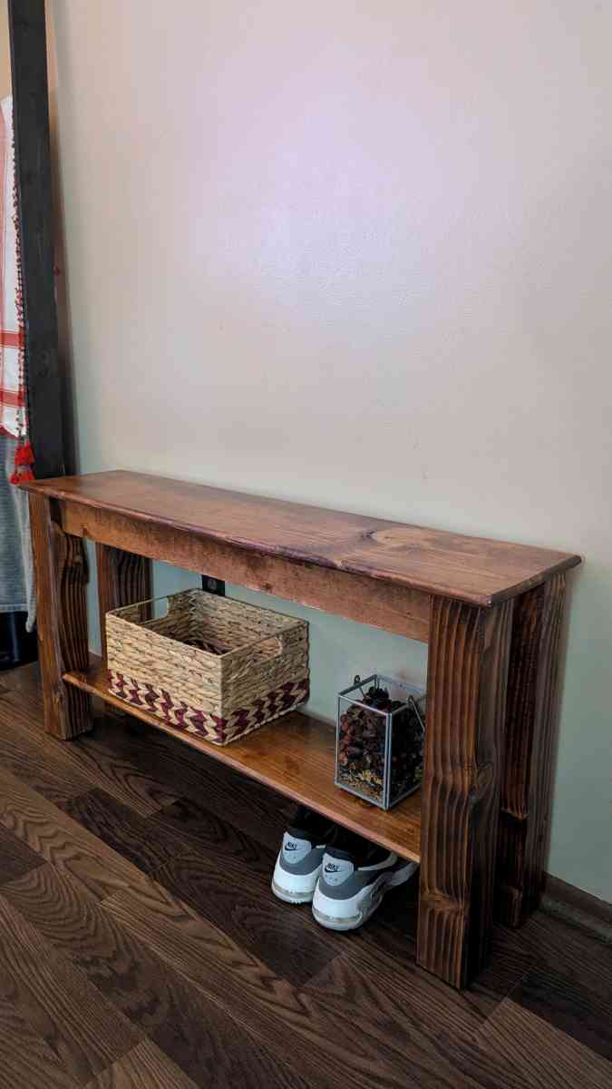 Handcrafted Pine Entryway Bench Custom Sizes Available