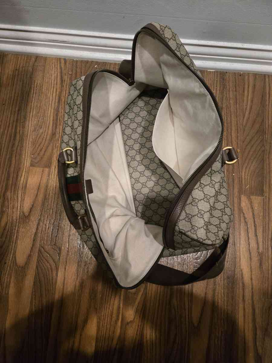 Gucci GG Large Duffle Bag Canvas Beige