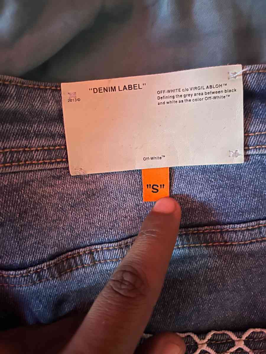 size 38 mens off white jeans