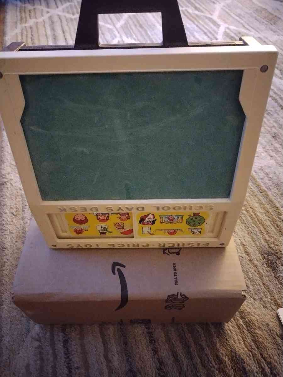 VINTAGE FISHER PRICE TOYS SCHOOL DAYS DESK