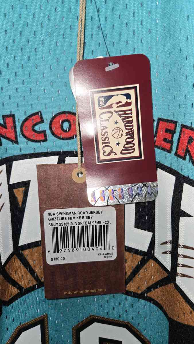 Mens Mike Bibby Turquoise Vancouver Grizzlies 1998 99