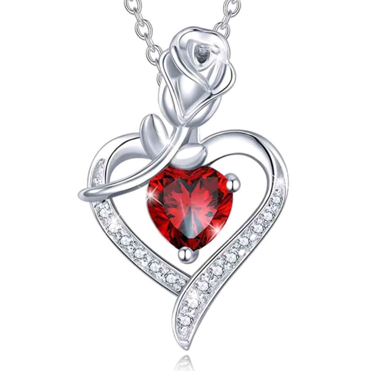 heart rose necklace - Minden, Louisiana - FleaMarketBay