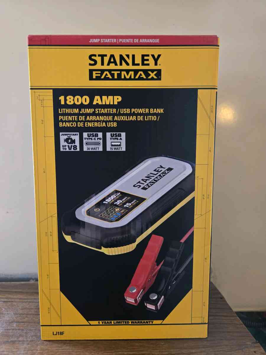 Stanley Fatmax 1800 Amp Jump Starter - Kemah, Texas - FleaMarketBay