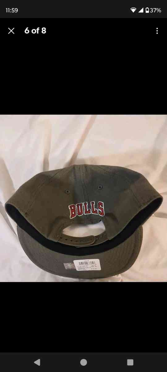 Ultra Game Chicago Bulls Snapback Hat Cap Olive Green NWT