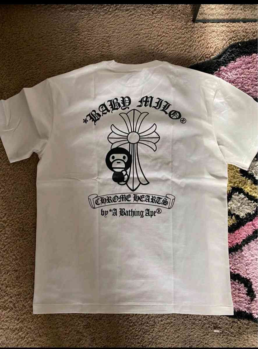 Bape Milo White Chrome Hearts Tee  Sizes S M L XL