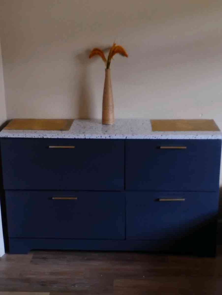 navy blue modern dresser