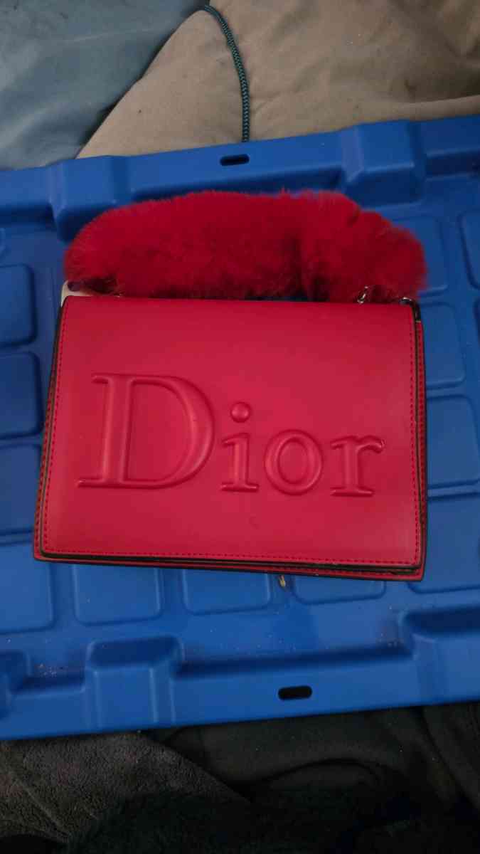 Dior Leather and fur 2 way bag