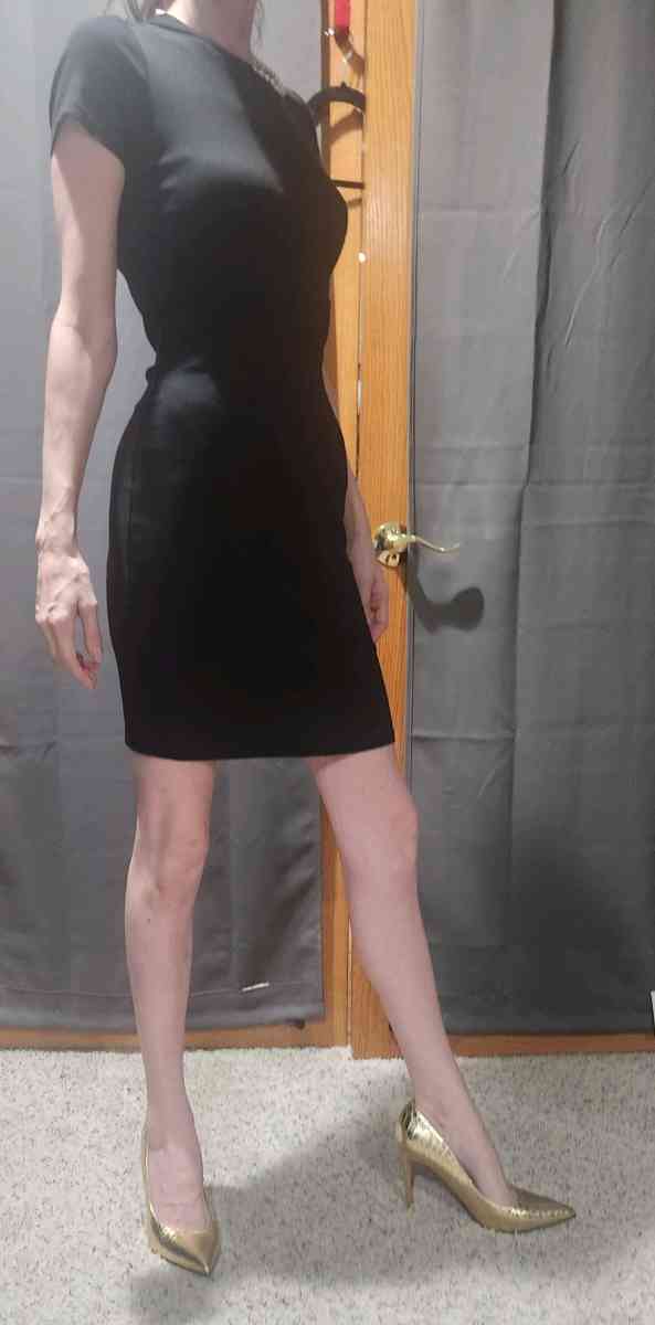 Zara elegant black bodycon dress