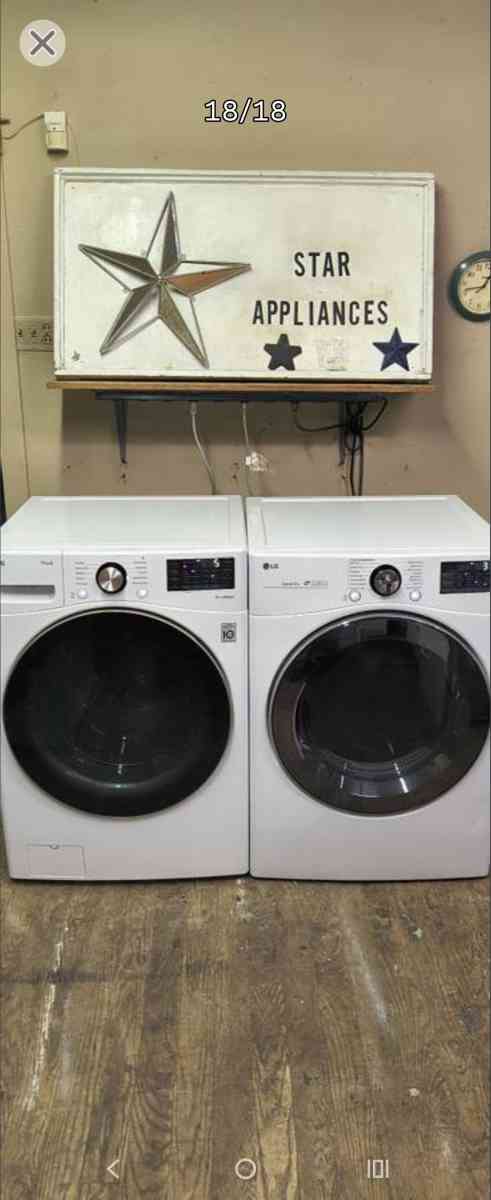 LG Elite White FrontLoad Washer  Gas Dryer Set  Stackable - New Castle, Pennsylvania - FleaMarketBay