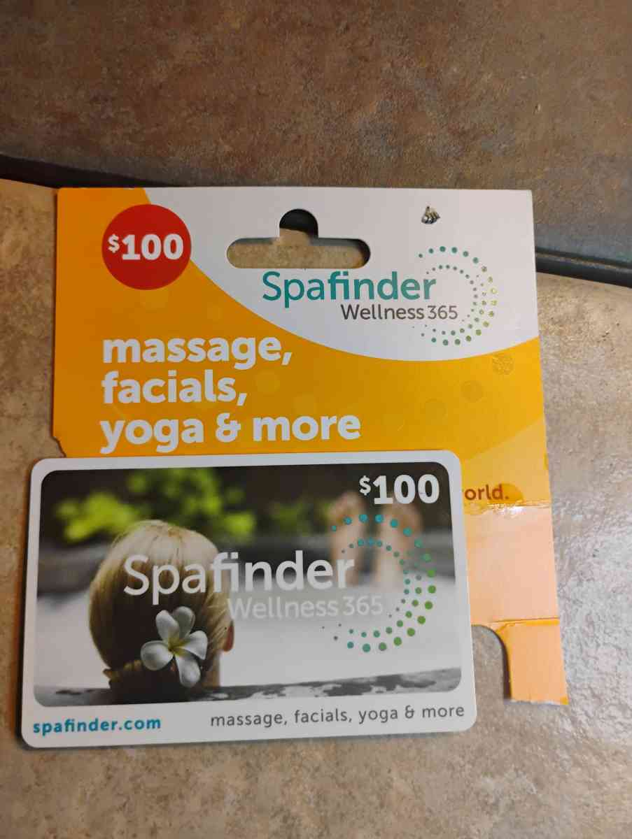 100 Dollar Spafinder wellness 365 Gift card 75 Dollars - Irving, Texas - FleaMarketBay