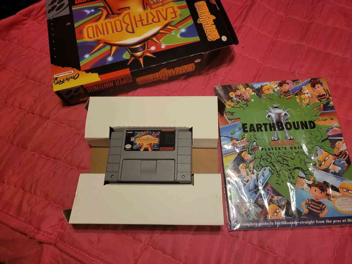 Earthbound SNES Game with Big Box and Manual