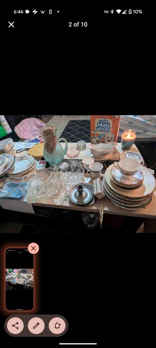 knick knacks china Corning ware