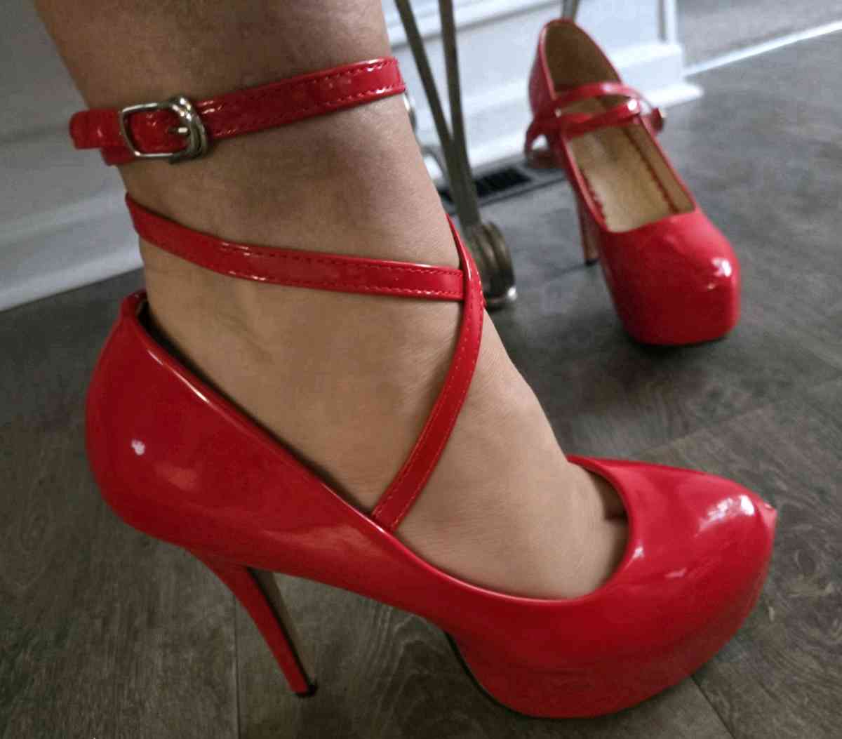 Jessica Rabbit Heels  Size 105 heels and wrap around straps