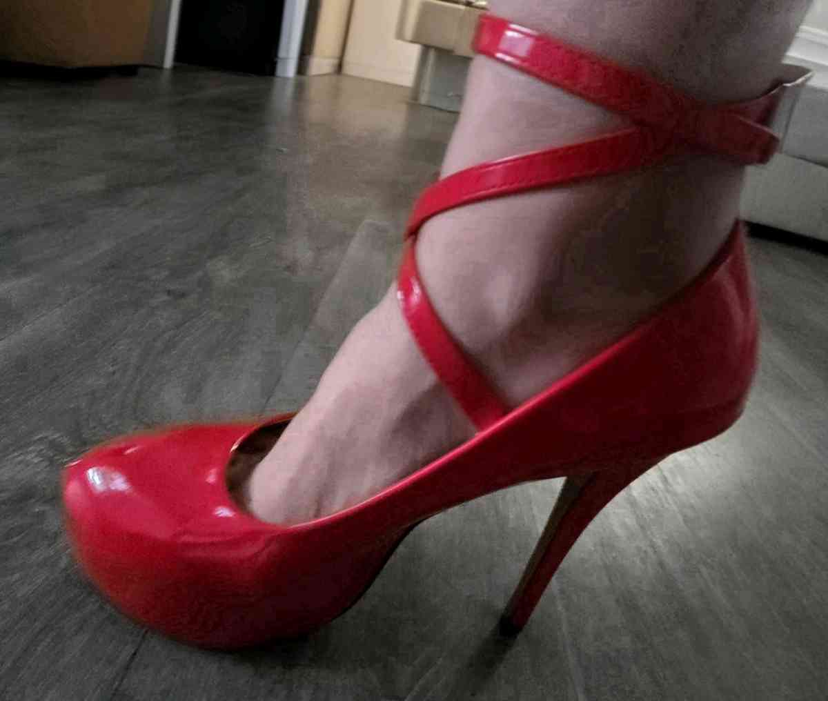 Jessica Rabbit Heels  Size 105 heels and wrap around straps