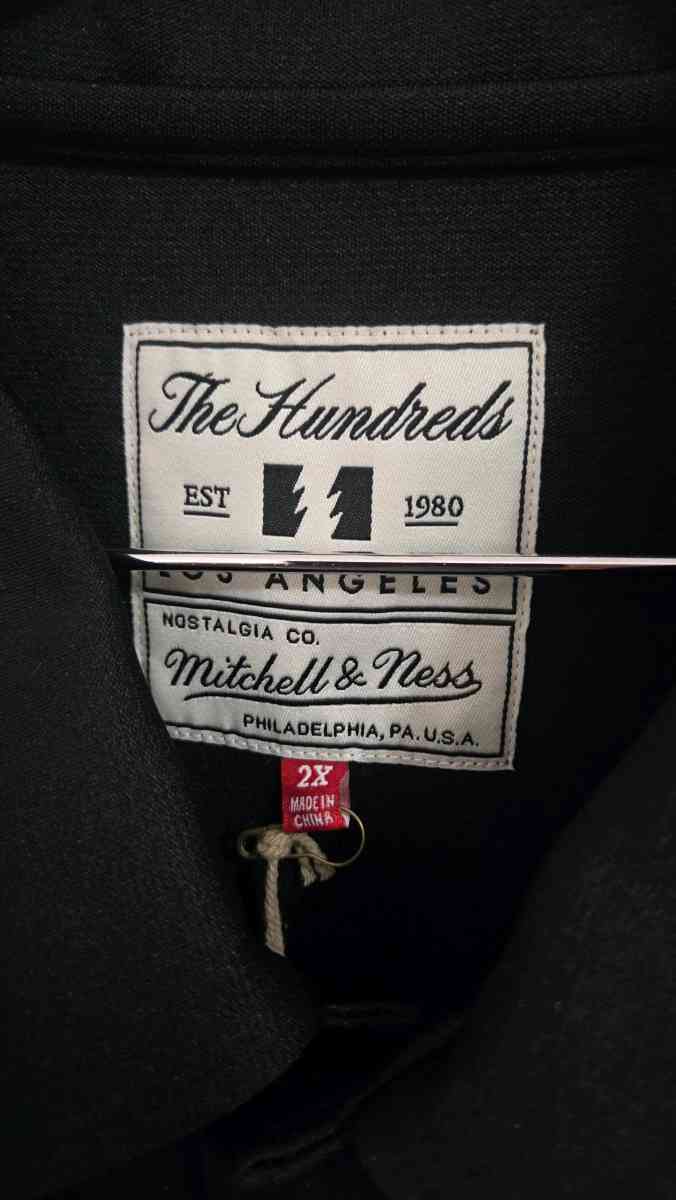 Mens Mitchell  Ness x The Hundreds Black FullSnap Shooting S