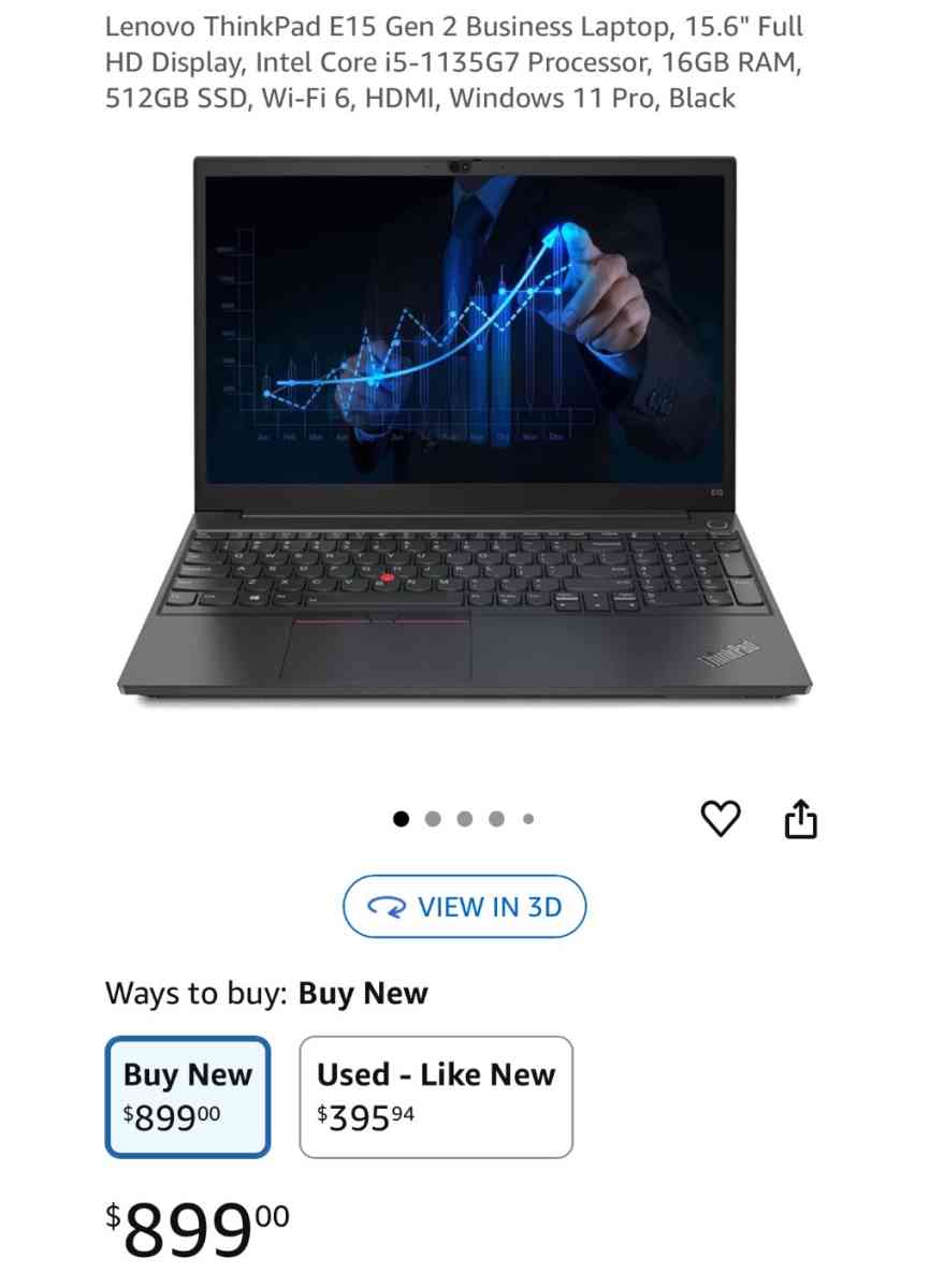 Lenovo ThinkPad E15 Gen 2 Business Laptop 156 Full HD Displa - West Palm Beach, Florida - FleaMarketBay