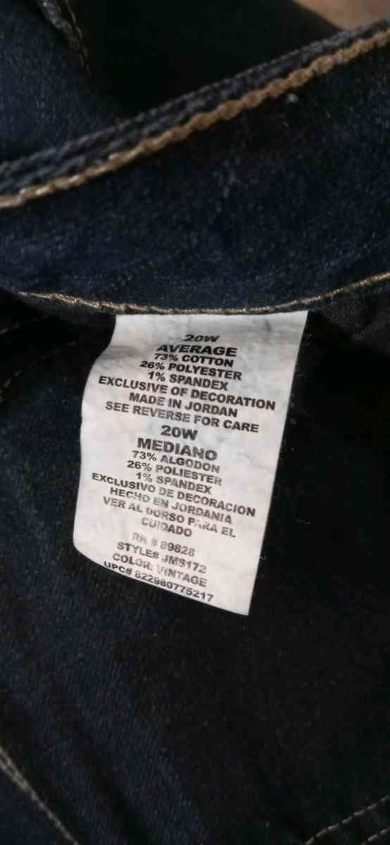 Womens Denim Jeans Just My Size 20w