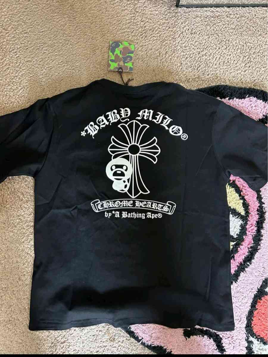 Bape Milo Black Chrome Hearts Tee  Sizes S M L XL