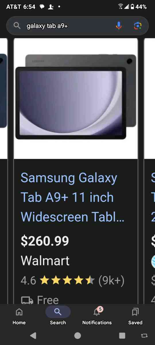 Samsung Galaxy tab 9 tabket