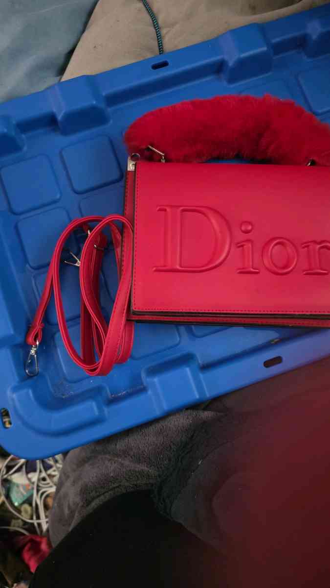 Dior Leather and fur 2 way bag