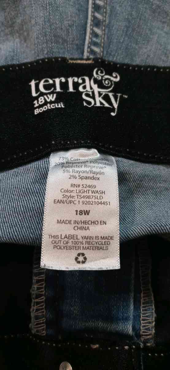 Womens Plus Size Jeans Boot Cut 18w