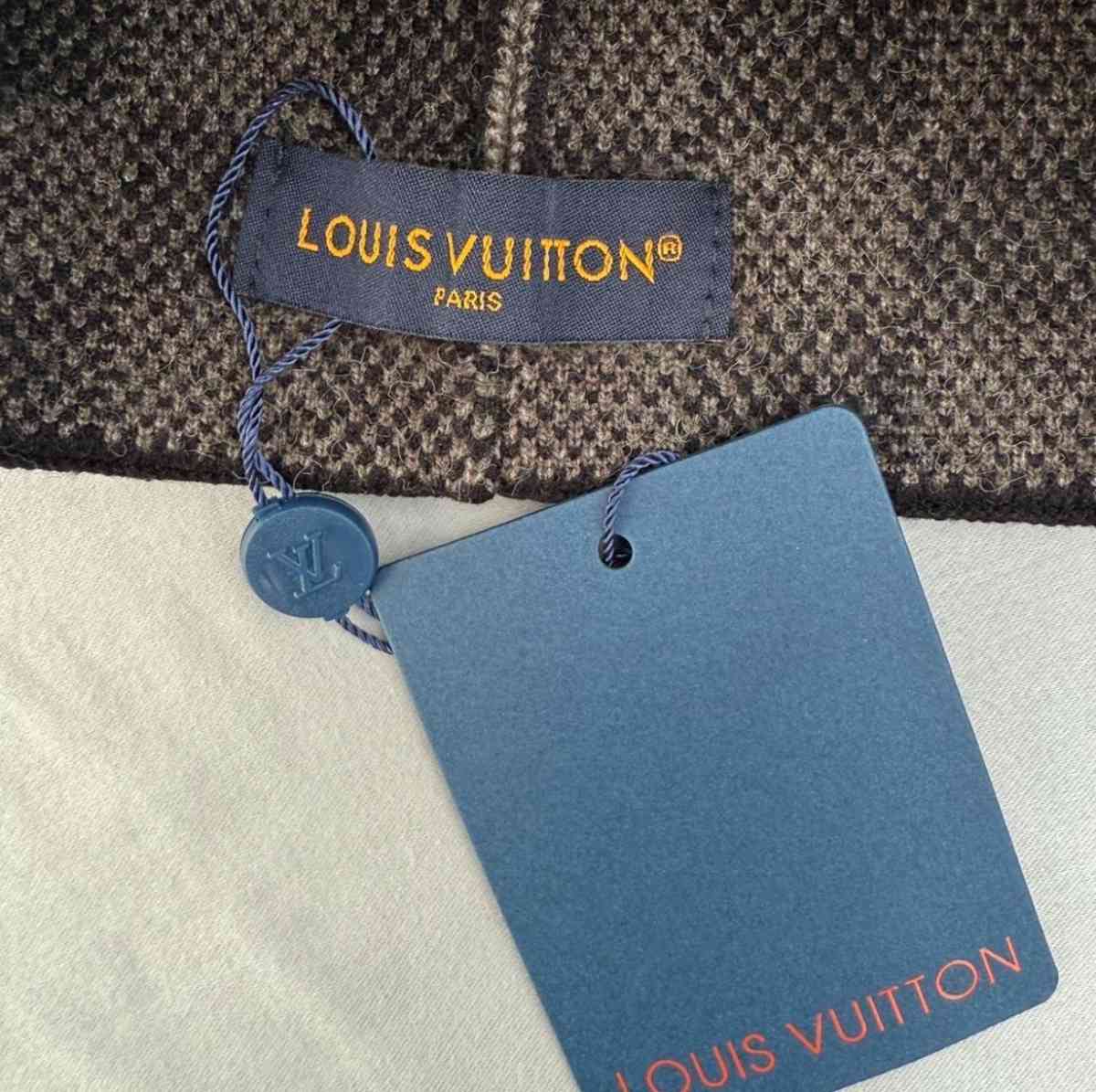 Louis Vuitton Black And Grey Monogram Beanie