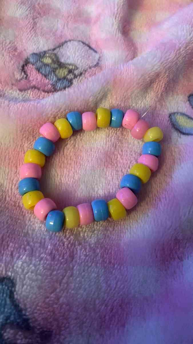 Easter Colorful Beaded Kandi Bracelet