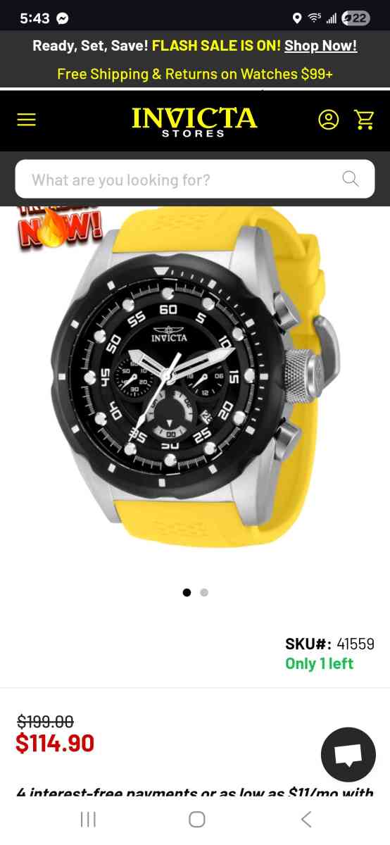 Invicta Speedway Mens Watch w Mother of Pearl Dial  50mm - Los Angeles, California - FleaMarketBay