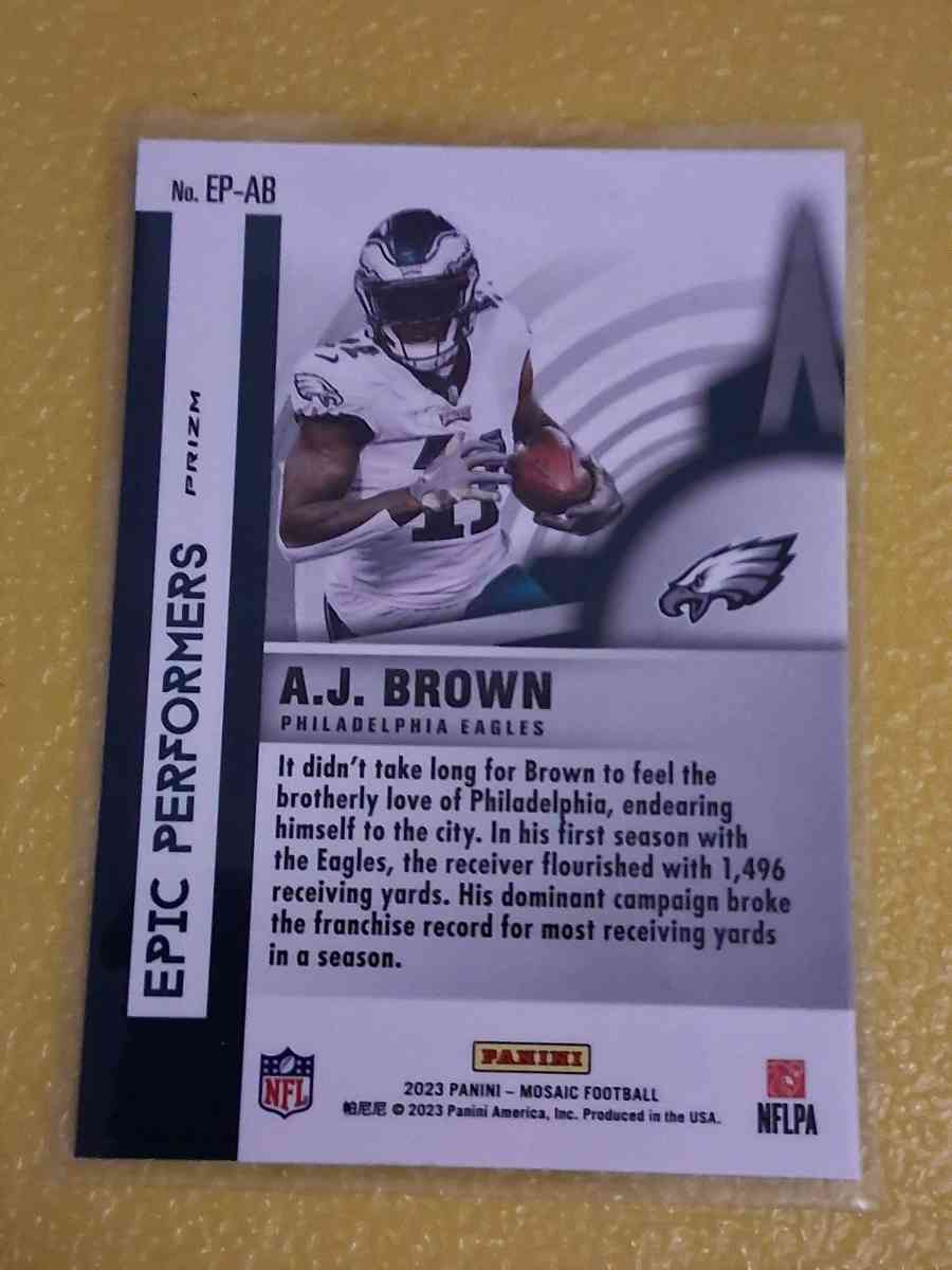 2022 AJ Brown Panini  Epic Performers Prizm