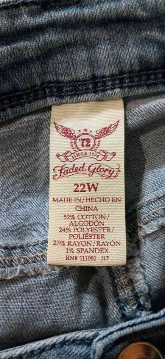 Womens Plus Size Stretch Jeans 22