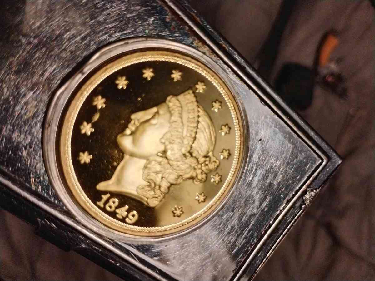 1849 Liberty Head coin gold 20 piece