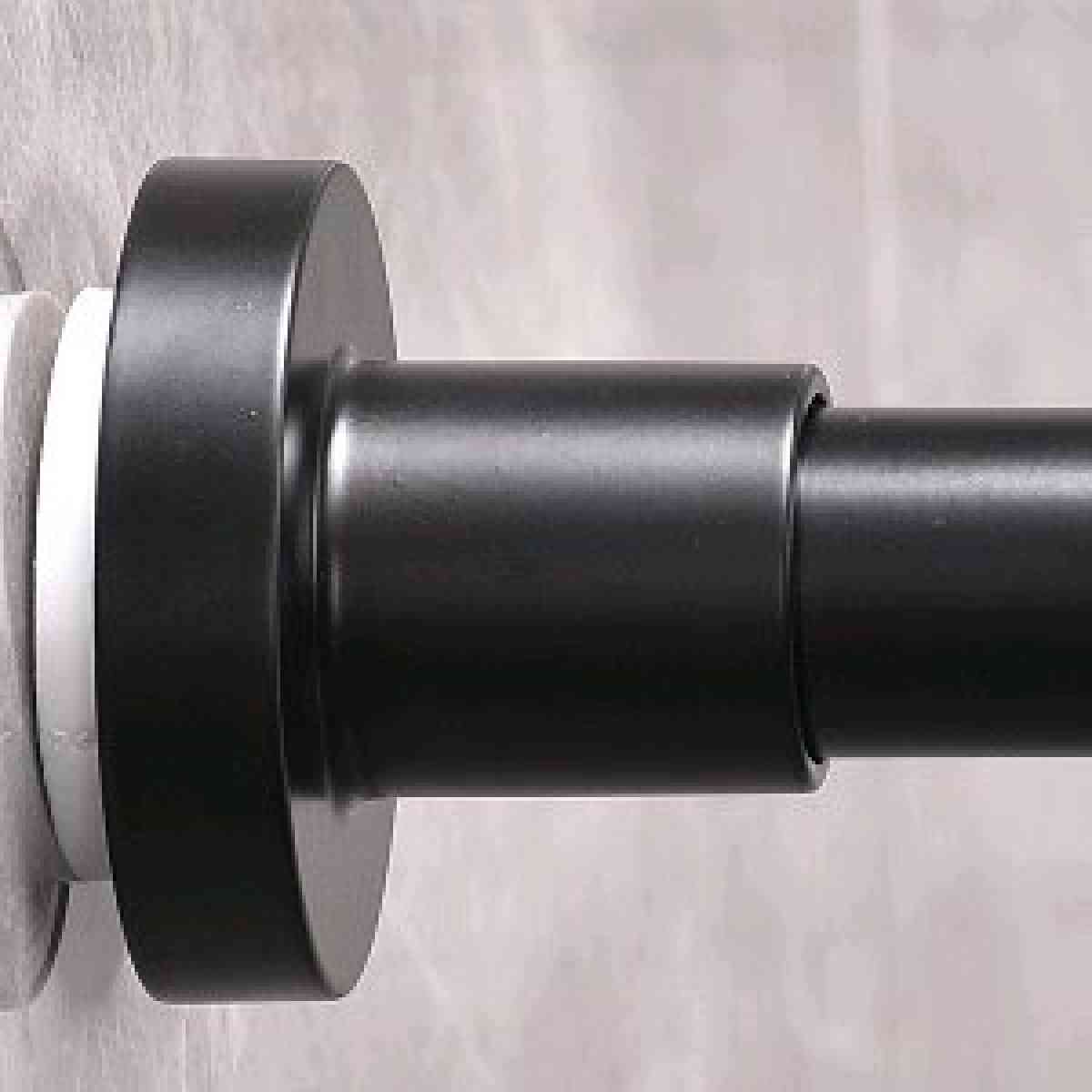 Black shower curtain rod expandable 43 to 75 inches