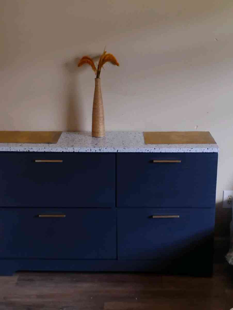 navy blue modern dresser