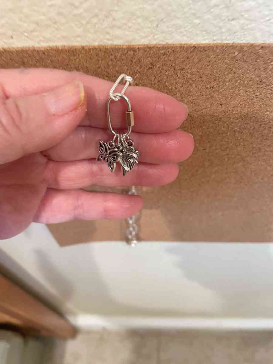 Popular necklace with charm holder and charms