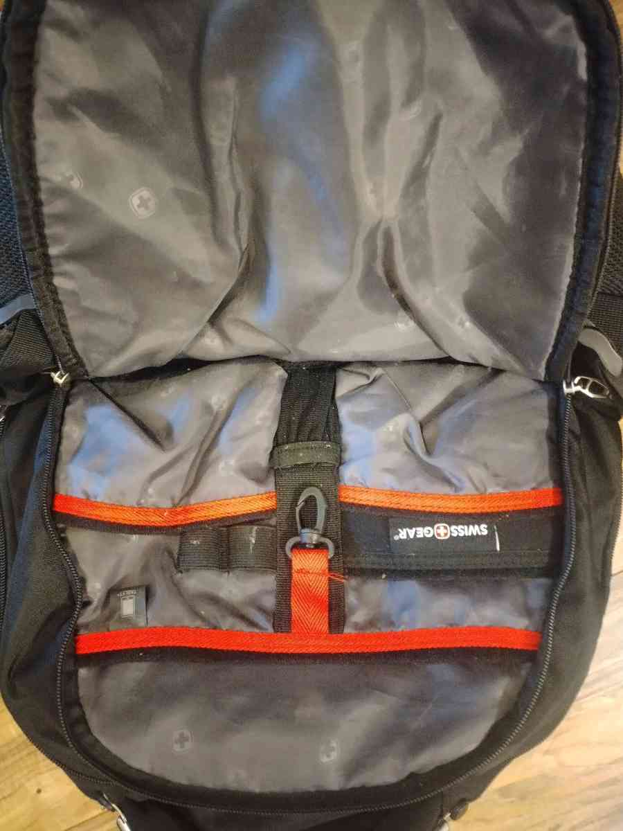 Swiss Gear Black Backpack School Travel Heavy Duty Padded La