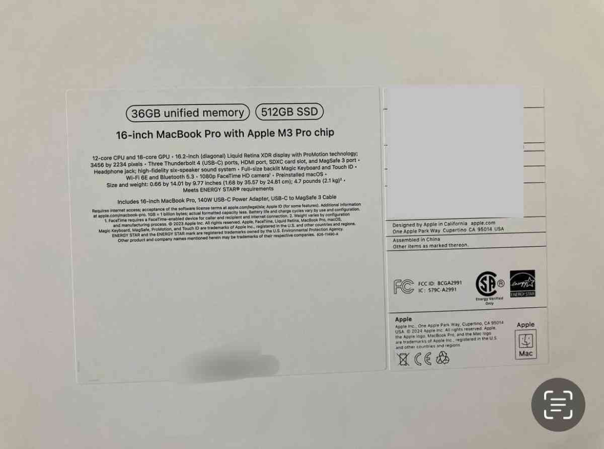 MacBook Pro 16inch M3 Chip