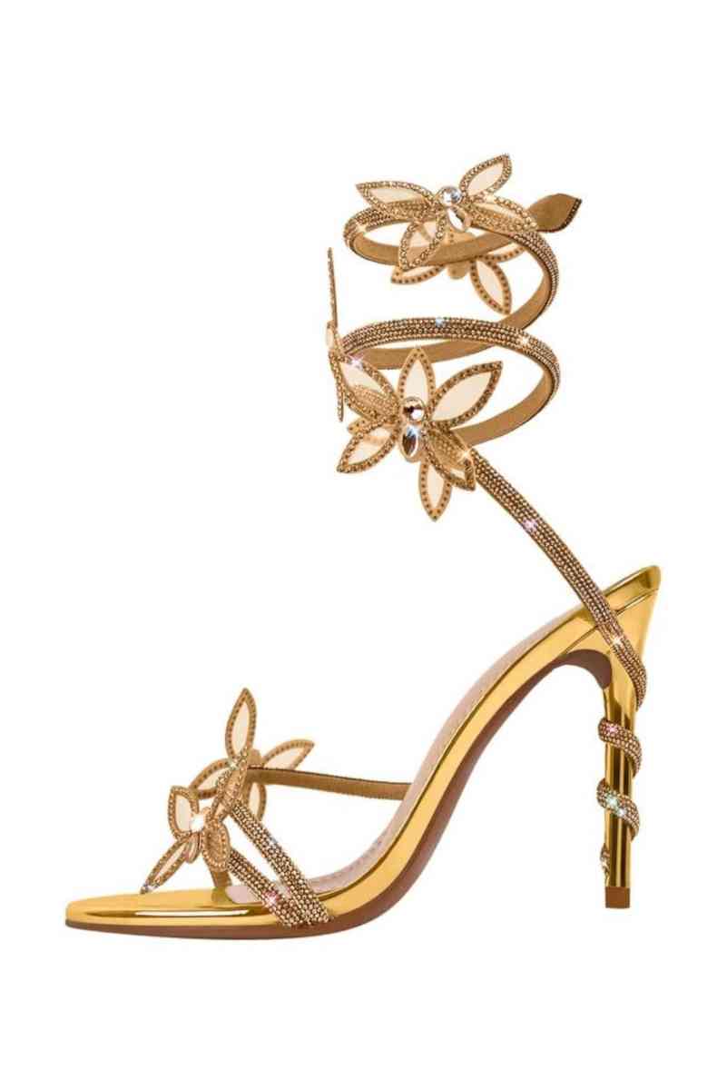 Elegant Gold Strappy Sandals