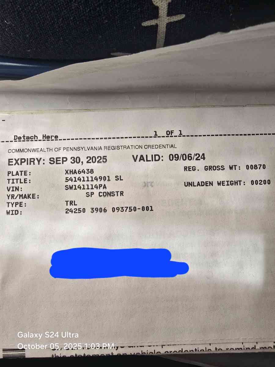 2012 5x8 Utility Trailer