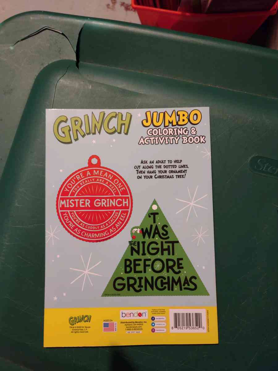 Grinch activity and coloring book - Gary, Indiana - FleaMarketBay