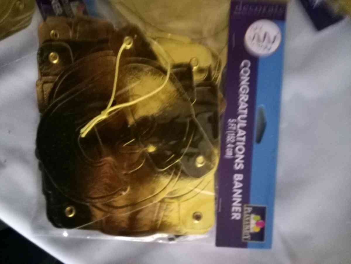 gold congratulations banner x5