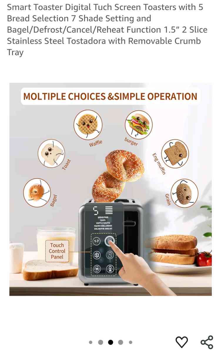 Smart Digital Touchscreen Toaster  New - Hampton, Virginia - FleaMarketBay