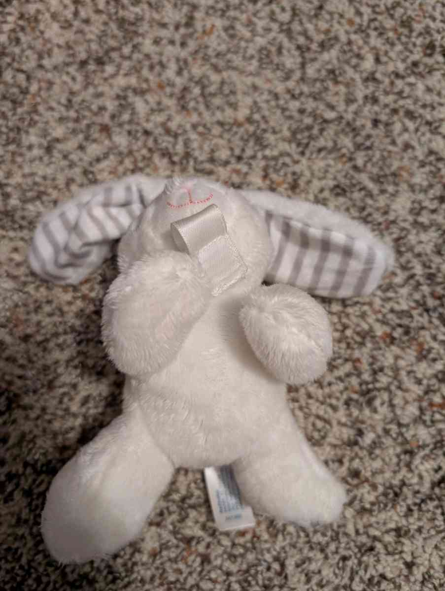 Plush rabbit pacifier holder