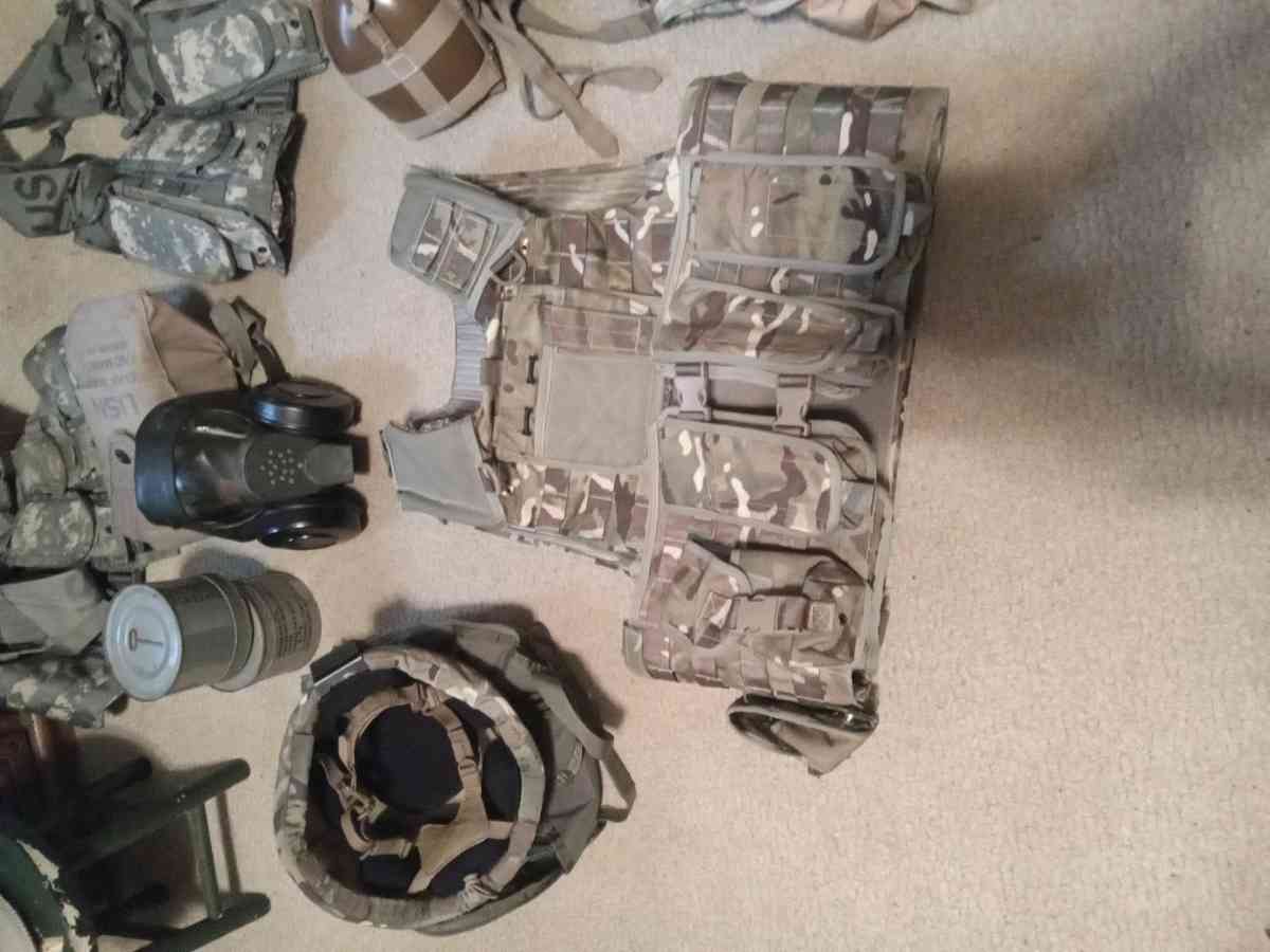 Huge Lot New Military Items  Ballistic helmet vest gas mask - Limestone, Tennessee - FleaMarketBay