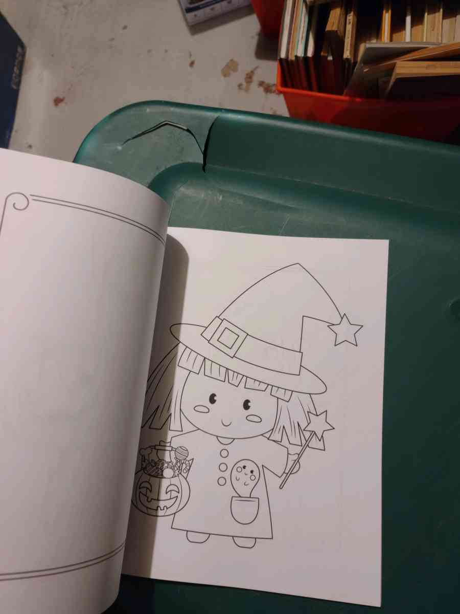 Halloween Girls witch coloring book for adults - Gary, Indiana - FleaMarketBay