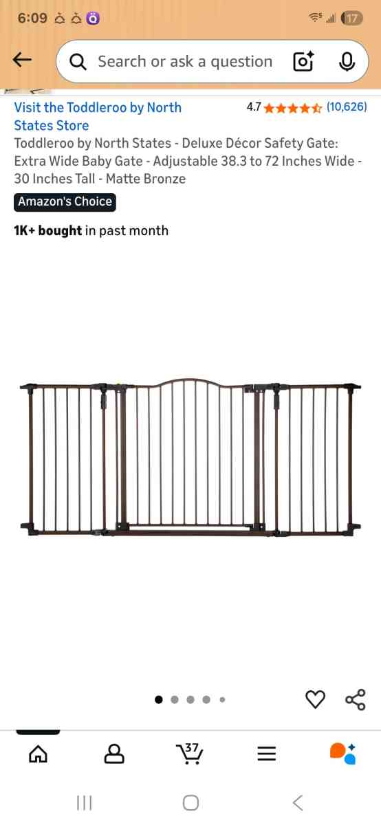 Toddleroo by North States Deluxe Dcor Gate Linen Model 4954S