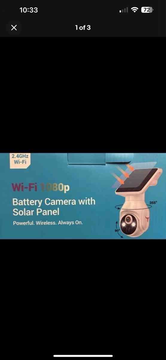 solar powered security camera with 355 degree view - Camp Verde, Arizona - FleaMarketBay