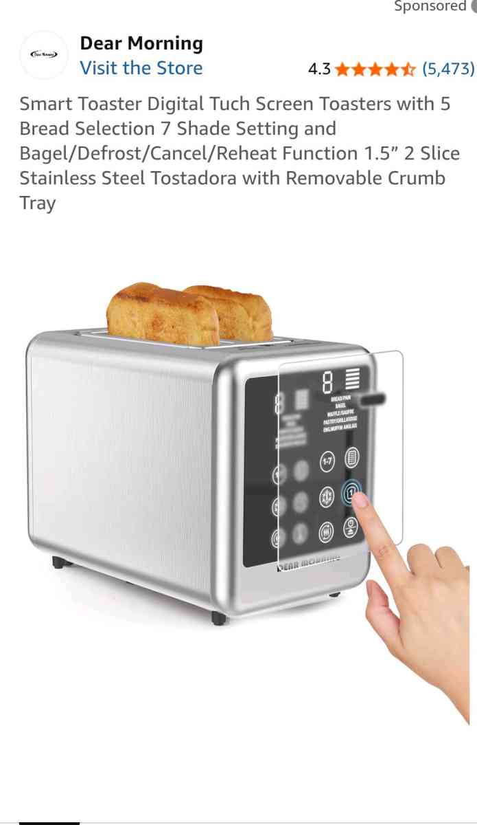Smart Digital Touchscreen Toaster  New - Hampton, Virginia - FleaMarketBay