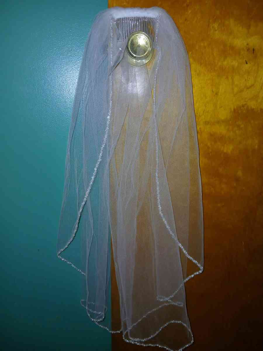 White Laced Wedding Dress with Train